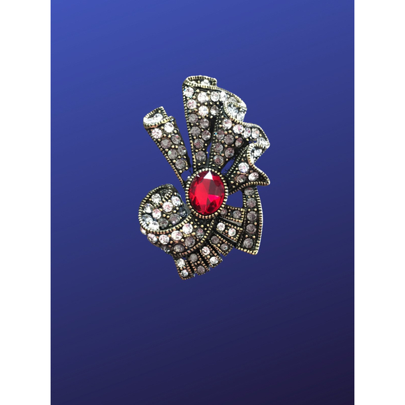 Heidi Daus "Collector Edition" Swarovski Crystal “Deco” RIBBON Pin/Brooch, NWOB - Picture 3 of 7